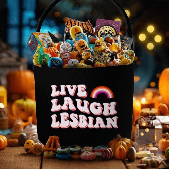 live laugh lesbian Pride Month Fabric Baskets