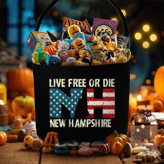 New Hampshire Patriotic Live Free Or Die Product Fabric Baskets
