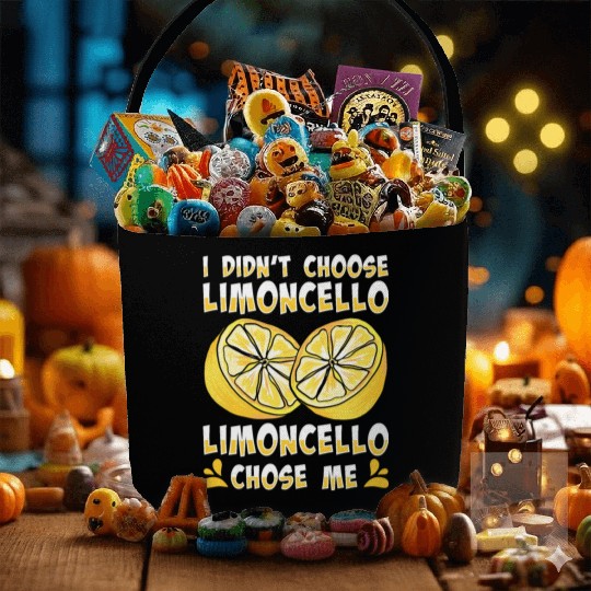 Italian Limoncello Lover Lemon Liquor Drinker Fabric Baskets