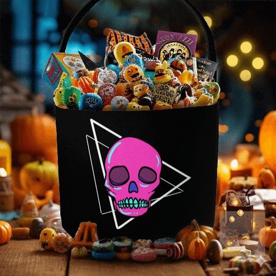 Dead Inside Skull Artist Gift Fabric Baskets