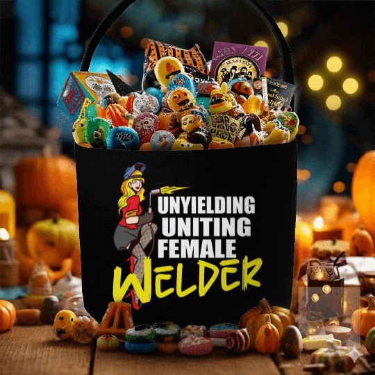 Female Welder Funny Welding Mechanic Forge Fabric Baskets