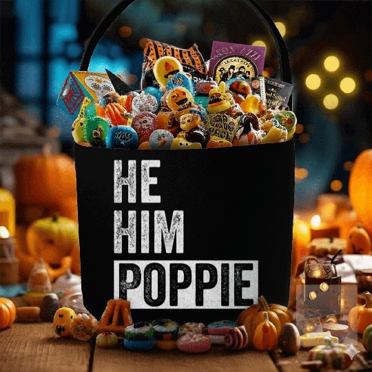 Poppie Lover Valentine Quote Funny He Him Poppie Fabric Baskets