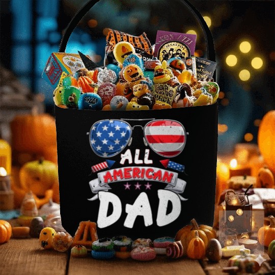 All American Dad US Patriots Fathers America Party Fabric Baskets