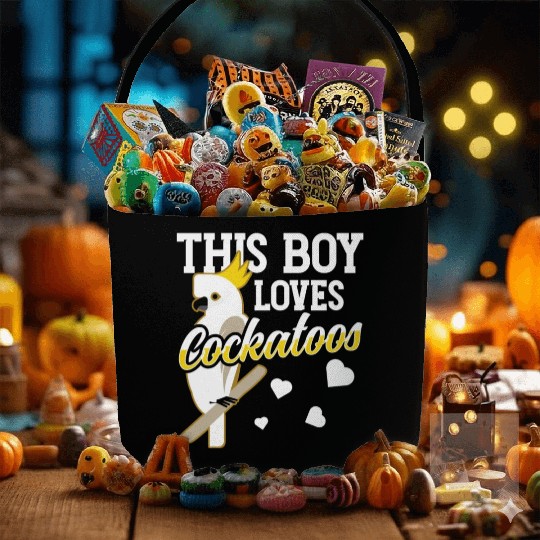 This Boy Loves Cockatoos Cockatoo Bird Animal Fabric Baskets