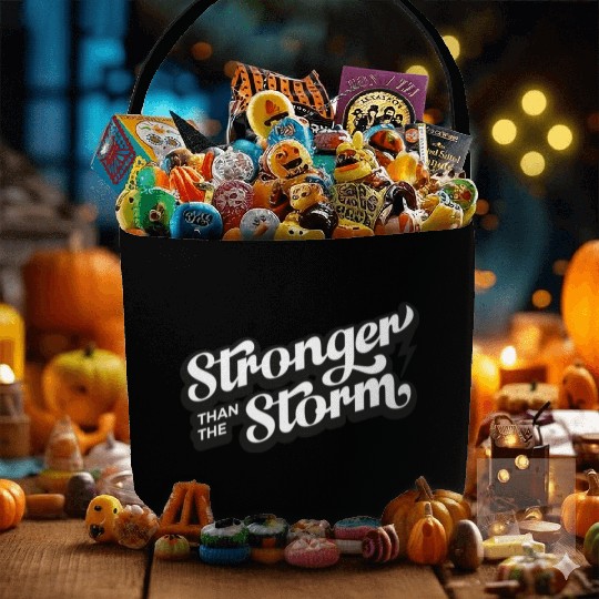 Strong people gifts Stronger than the Storm Fabric Baskets