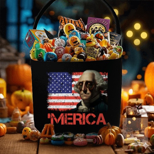 Merica George Washington Independence Day USA Fabric Baskets