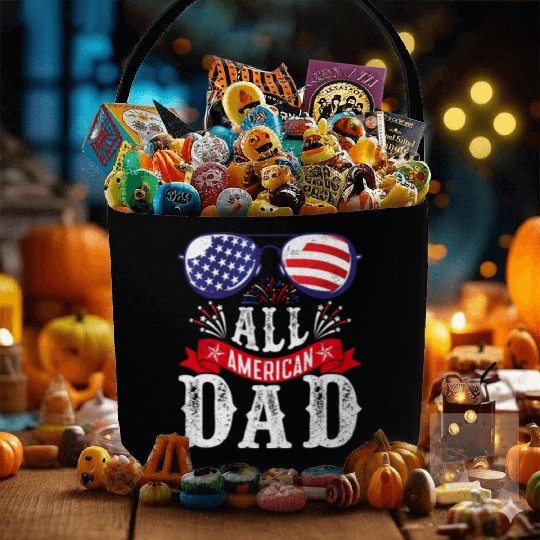 All American Dad America Pride US Patriot Fabric Baskets