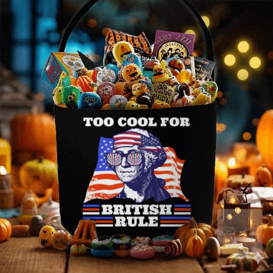 George Washington Too cool for British rule USA Fabric Baskets