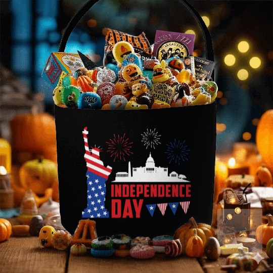 Independence Day Statue of Loverty America Party Fabric Baskets