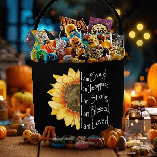 Sunflower - I Am Enough - Sunflower Fabric Baskets