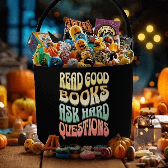 Read Good Books Ask Hard Questions Reading Teacher Fabric Baskets