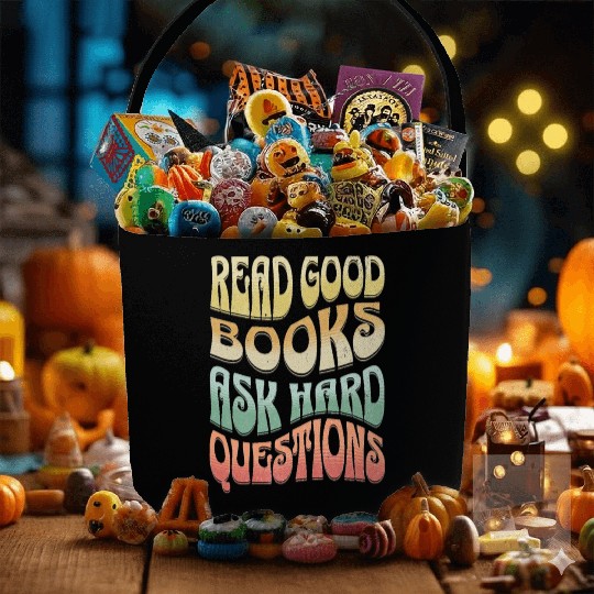 Read Good Books Ask Hard Questions Reading Teacher Fabric Baskets