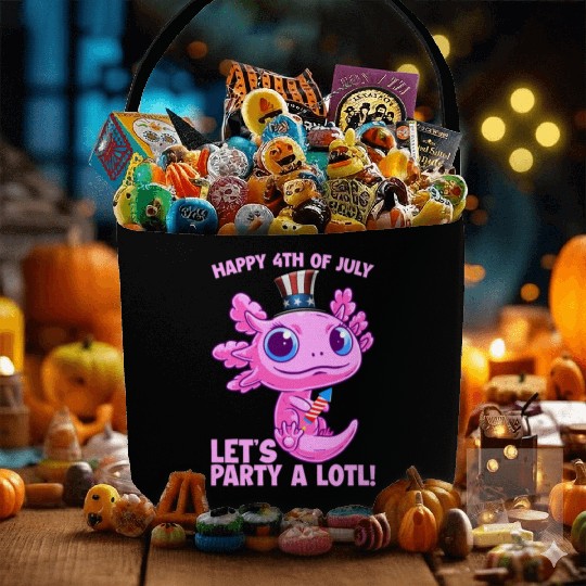 Axolotl 4th of July Patriotic Independence Day Mat Fabric Baskets