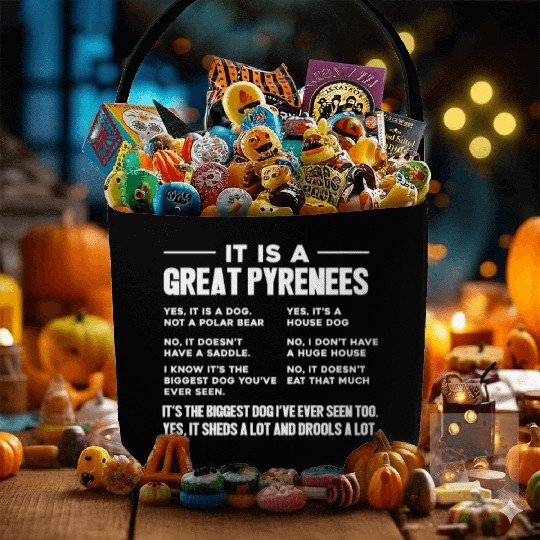 It Is A Great Pyrenees Fabric Baskets