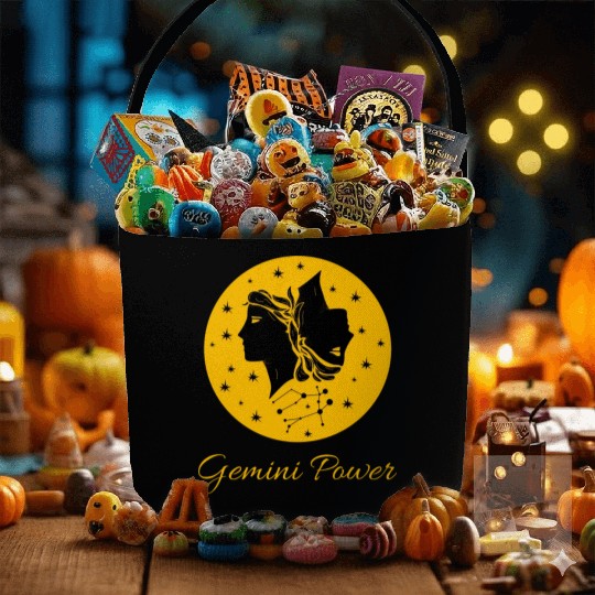Gemini Power Zodiac Sign Fabric Baskets