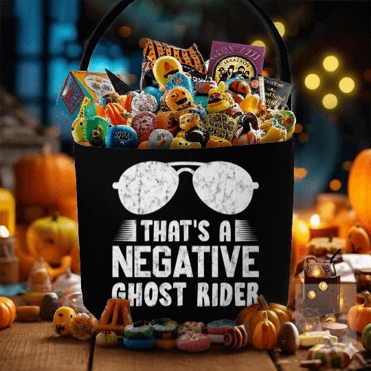 That'S A Negative Ghost Rider Pun For Movie Fabric Baskets