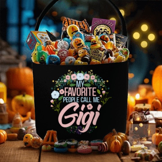 My Favorite People Call Me Gigi Mom Grandma Fabric Baskets
