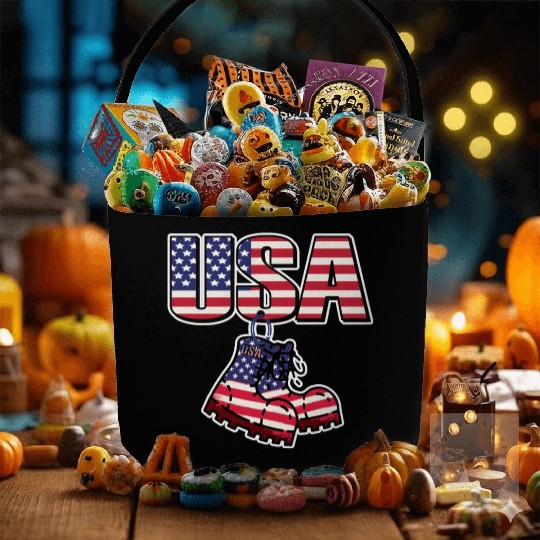 God bless America the land of the free Fabric Baskets