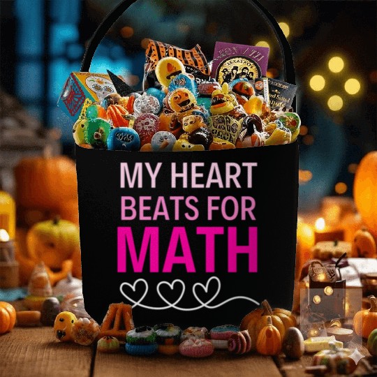 My Heart Beats For Math Valentine'S Day For Math T Fabric Baskets