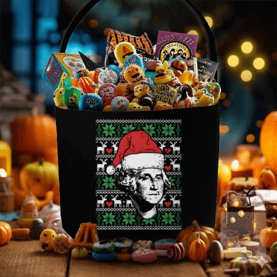 Ugly George Washington Patriotic President Fabric Baskets