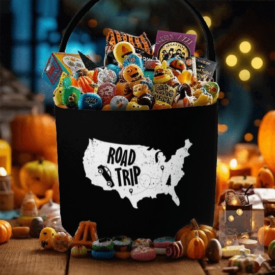 Road Trip US Map | Vacation Travel Fabric Baskets