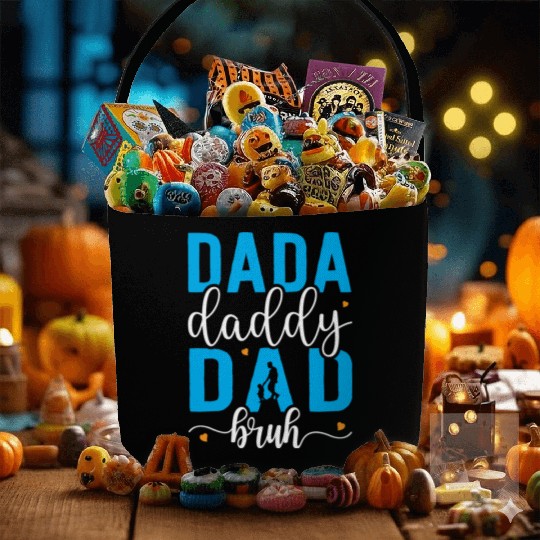 Dada Daddy Dad Bruh Fathers Day Vintage Funny Fabric Baskets