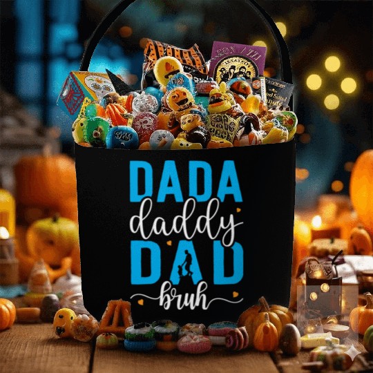 Dada Daddy Dad Bruh Fathers Day Vintage Funny Fabric Baskets