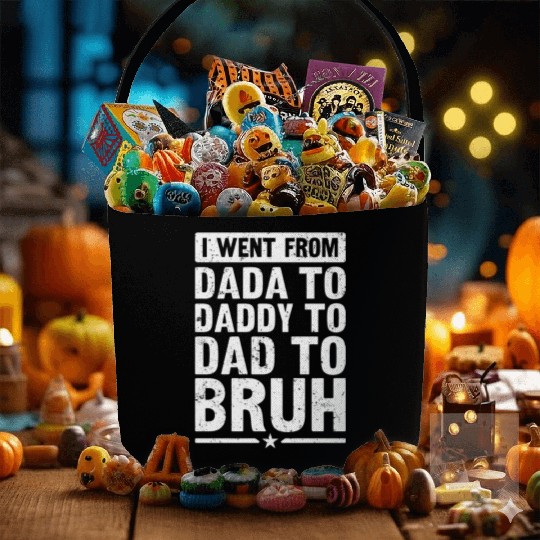 Dada Daddy Dad Bruh Fathers Day Vintage Funny Fabric Baskets