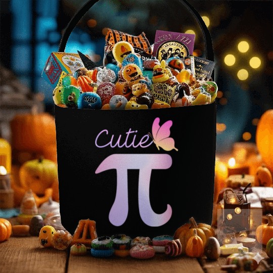 Pi Day Funny Cute Cutie Pi Pretty Math Butterfly Fabric Baskets