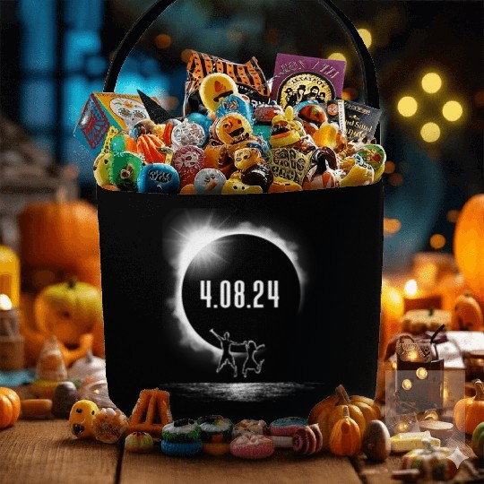 Total Solar Eclipse Kids Silhouette 4.08.24girls e Fabric Baskets