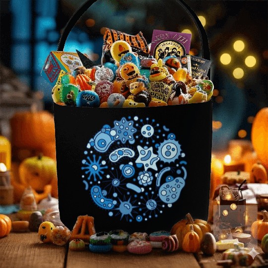 Microbiology Virus And Bacteria Biology And Scienc Fabric Baskets