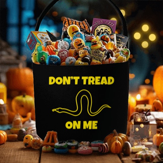 Dont Tread On Me Line Snake Fabric Baskets