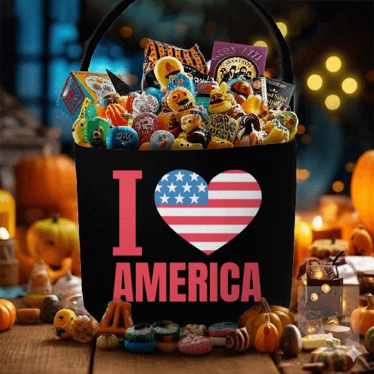 I Love America Fabric Baskets