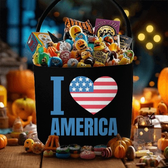 I Love America Fabric Baskets