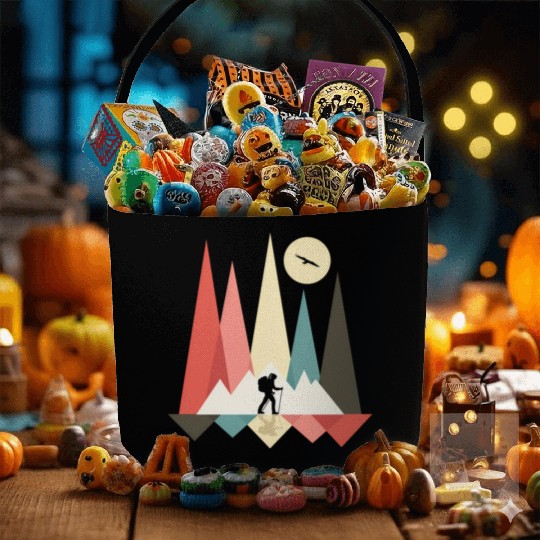 Backpacking Hiking Outdoor Wilderness Mountains Mo Fabric Baskets