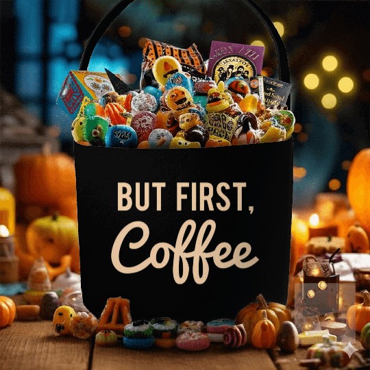 But First Coffee Fabric Baskets