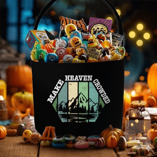 Religious Christian Make Heaven Crowded Jesus Fabric Baskets