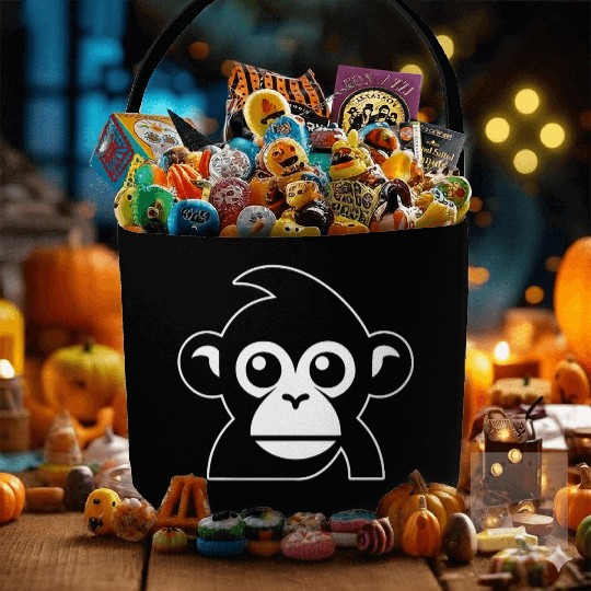 Ape Face Apes Apelike Jungle Primate Fabric Baskets