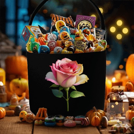 A vintage style of colorful fancy roses. Fabric Baskets