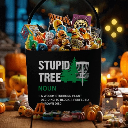 Funny Disc Golf Stupid Tree Art Frisbee Fabric Baskets