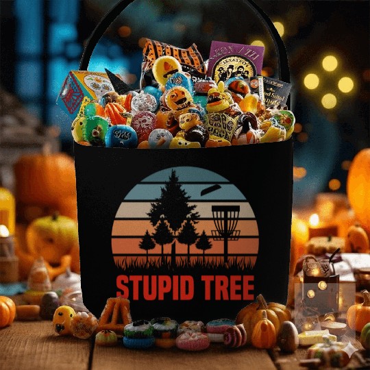 Funny Disc Golf Stupid Tree Art Frisbee Fabric Baskets