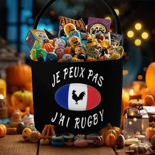 Je Peux Pas J ai Rugby France Rugby Cadeau Fabric Baskets