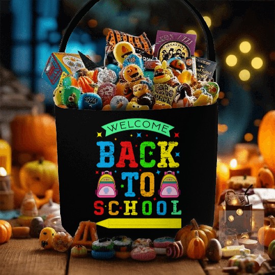 back to school Fabric Baskets design 100 days of school