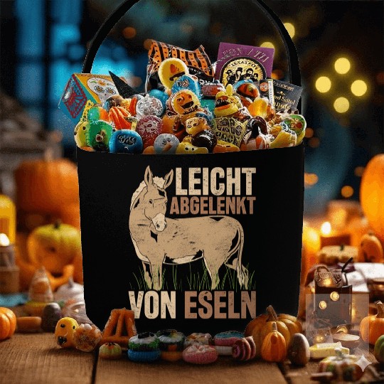 Easily distracted by donkeys farm animal donkey Fabric Baskets