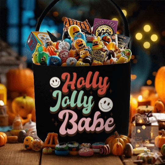 Holly Jolly Babe Fabric Baskets