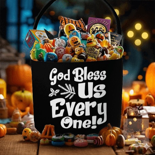 A Christmas Carol Charles Dickens God Bless Us Fabric Baskets