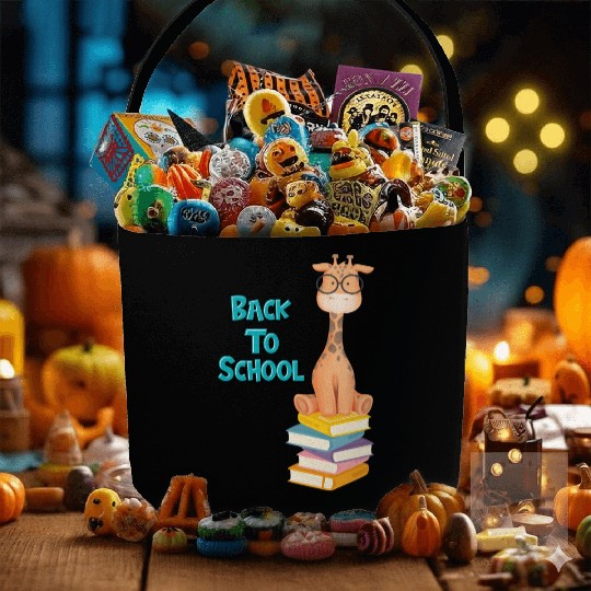 Back To School Giraffe Fabric Baskets