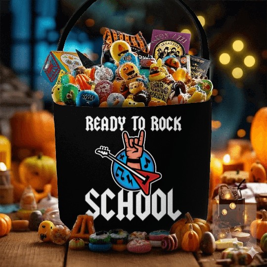 Ready To Rock School Heavy Metal Lover Guitar Fabric Baskets