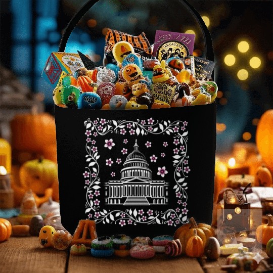 Washington DC Fabric Baskets, Capital City White House
