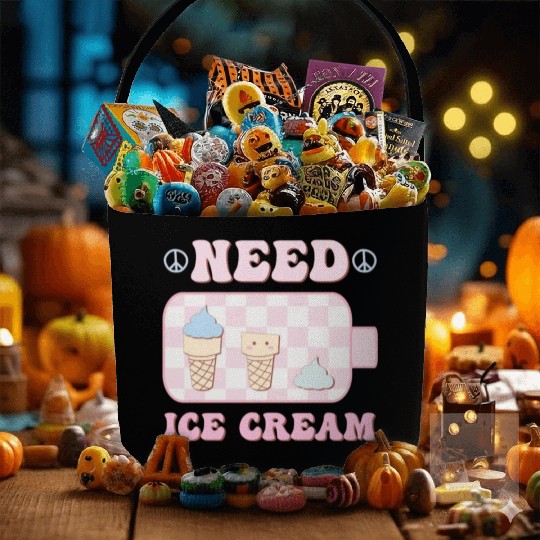 Need Ice Cream, Happy Summer Holiday Fabric Baskets